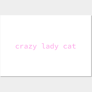 crazy lady cat Posters and Art